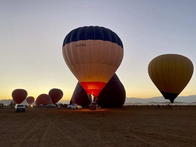 Marrakech ballooning - take off
